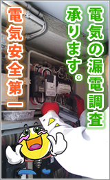 電気の漏電調査承ります